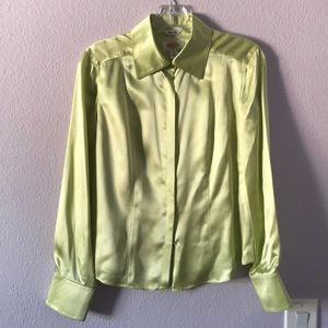 Talbots | Tops | New Vintage Light Green Talbots Pure Silk Blouse | Poshmark